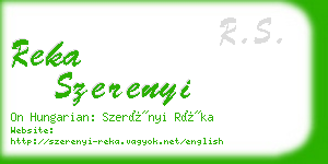 reka szerenyi business card